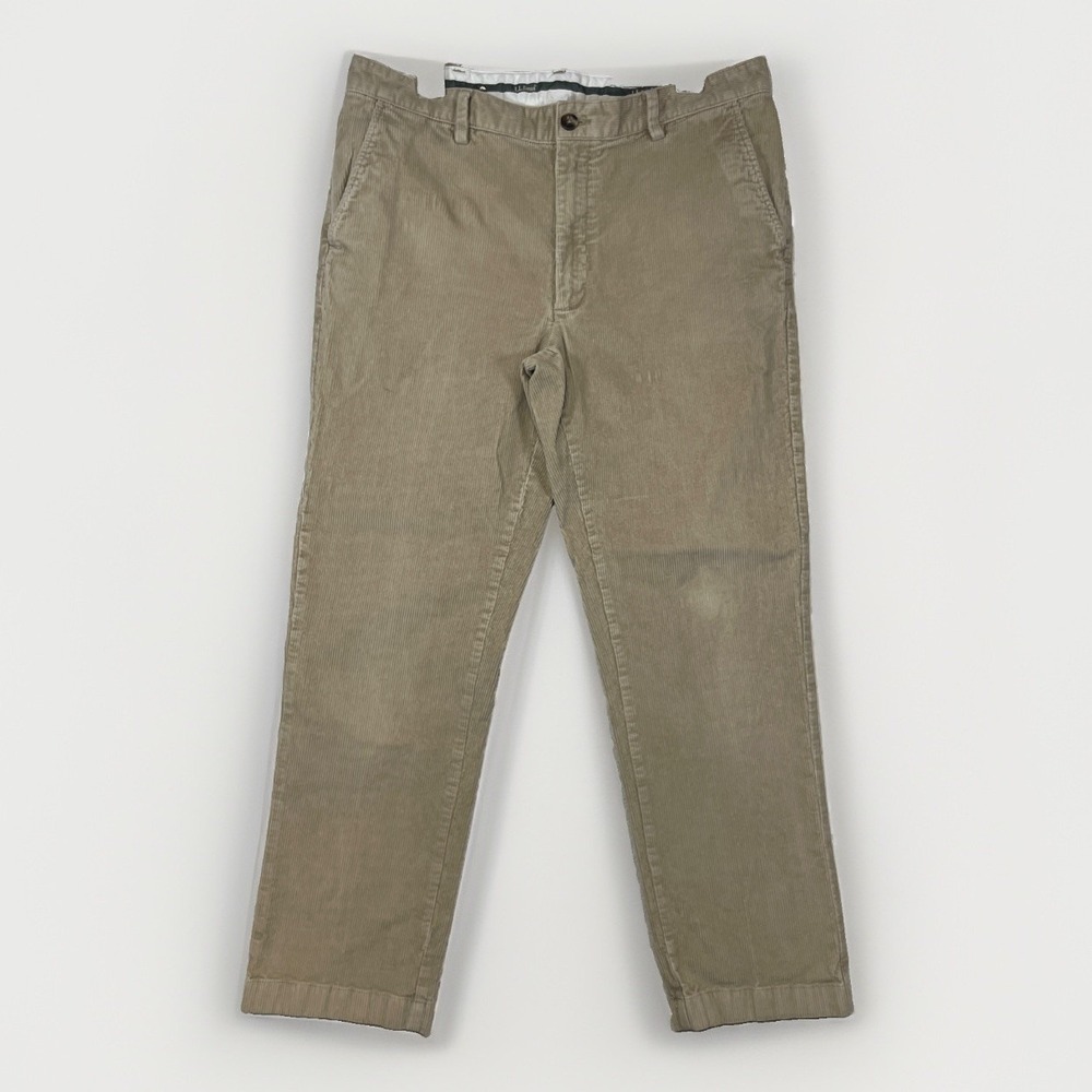 L.L.Bean Men's Tag 35x30 34x29 Stretch Country Corduroy Pants Classic Fit Khaki